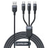 Фото #1 товара 3w1 Kabel przewód USB Multi-Use Series do Lightning USB-C micro USB 30cm czarny