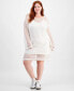 Фото #1 товара Trendy Plus Size Scoop-Neck Crochet Dress