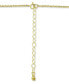 Cubic Zirconia Clam Shell Pendant Necklace in 18k Gold-Plated Sterling Silver, 16" + 2" extender, Created for Macy's
