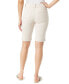 ფოტო #2 პროდუქტის Petite Shape Effect High Rise Pull On Denim Bermuda Shorts