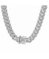 Men's Stainless Steel 24" Miami Cuban Link Chain with 12mm Box Clasp Necklaces
