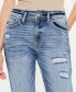 Women's High Rise Distressed Mom Jeans Синий, 13/30 - фото #4