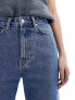 Weekday Rowe extra high waist regular fit straight leg jeans in 90s blue