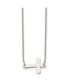 ფოტო #1 პროდუქტის Polished Sideways Cross on a 17 inch Cable Chain Necklace