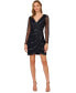 Women's Beaded Sheer-Sleeve Dress