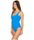 Onia Kelly Women's One-Piece Swimsuit Solid Santorini Blue Size XS