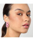 ფოტო #3 პროდუქტის Women's Pink Chain-link Drop Earrings