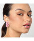 Фото #3 товара Women's Pink Chain-link Drop Earrings