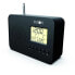 EVOOM LEKIO Smart-Radiowecker mit Datums-, Uhrzeit-, Temperatur- und Luftfeuchtigkeitsanzeige Schwarz