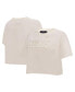 ფოტო #2 პროდუქტის Women's Cream Chicago Bulls Neutral Boxy Crop T-shirt