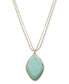 Фото #1 товара Style & Co gold-Tone Stone Pendant Necklace, 38" + 3" extender, Created for Macy's