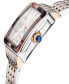ფოტო #2 პროდუქტის Women's Bari Tortoise Swiss Quartz Two-Tone Stainless Steel Bracelet Watch 34mm