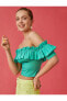 Фото #3 товара Блузка Koton Crop Atlet Ruffle Open Shoulder