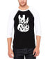 Фото #4 товара Rock And Roll Guitar - Men's Raglan Baseball Word Art T-Shirt