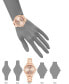 ფოტო #4 პროდუქტის Women's Rose Gold-Tone Mixed Metal Link Bracelet Watch, 36mm