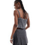 Reclaimed Vintage cami top with embroidery in grey 44 - фото #3