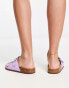 French Connection double buckle flat sandals in lilac