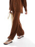 The Frolic tourmaline beach trouser co-ord in dark brown