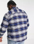 Le Breve Plus check shirt in blue