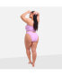 Фото #2 товара Plus Size Danica Brazilian Cut Swim Bottom - Lilac