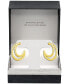ფოტო #3 პროდუქტის Crystal Double Small Hoop Earrings in Gold-Plate, 1"