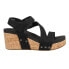 Corkys Spring Fling Studded Wedge Ankle Strap Womens Black Casual Sandals 30-53
