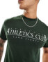 ASOS DESIGN t-shirt with Athletics Club chest print in green