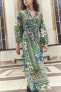 Фото #1 товара Платье из ткани с принтом в стиле пэчворк ZARA
