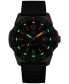 ფოტო #4 პროდუქტის Men's Swiss Pacific Diver Black Rubber Strap Watch 44mm