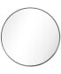 Ultra Polished Stainless Steel Round Wall Mirror, 30" x 30"