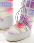 Moon Boot high ankle snow boots in pastel tie dye