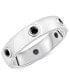 ფოტო #1 პროდუქტის Onyx Bezel-Set Highly Polished Band in Sterling Silver