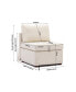Фото #4 товара Modern Fabric Linen Middle Module For Modular Sofa Sectional Sofa Couch Accent Armless Chair, Cushion Covers Removable And Washable, Cream