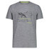 CMP 39T6547 short sleeve T-shirt Grey Melange / Limegreen, 2XL - фото #1