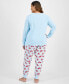 ფოტო #3 პროდუქტის Family Pajamas Plus Size 2-Pc. Cotton Santa Toss Pajamas Set, Created for Macy's