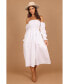 Фото #2 товара Women's Domenica Shirred Long Sleeve Midi Dress
