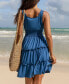 Фото #2 товара Women's Button & Ruffle Jersey Mini Beach Dress