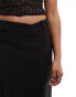 Фото #4 товара Mango wrap tailored midi skirt in black