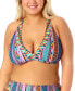 Фото #1 товара California Waves 285757 Plus Size Printed Bikini Top Swimsuit, Size 1 (16/18)