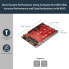 Фото #4 товара StarTech.com Dual-Slot M.2 Drive to SATA Adapter for 2.5" Drive Bay - RAID - SATA - M.2 - Red - CE - FCC - REACH - TAA - ASMedia - ASM1092R - 6 Gbit/s