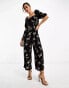 Фото #1 товара ASOS DESIGN milkmaid jumpsuit in floral print