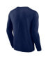 Men's Navy Denver Nuggets Baseline Long Sleeve T-shirt
