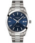 ფოტო #1 პროდუქტის Men's Swiss Gentleman Gray Titanium Bracelet Watch 40mm