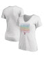 ფოტო #2 პროდუქტის Women's White Texas Rangers City Pride V-Neck T-shirt