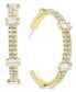 Фото #1 товара Серьги INC Crystal Two-Row Hoops