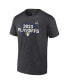 Фото #3 товара Men's Heather Charcoal Los Angeles Rams 2023 NFL Playoffs T-shirt