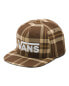 Vans Drop V II Snapback Men's Hat Cap Plaid Brown New Demitasse