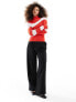 Фото #3 товара Mango wave stripe jumper in red and white