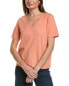Lafayette 148 New York James V-Neck Linen-Blend T-Shirt Women's