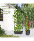 Фото #8 товара 2 Pack Garden Planters with Trellis Cucumber Trellis Tomato Cage-Black